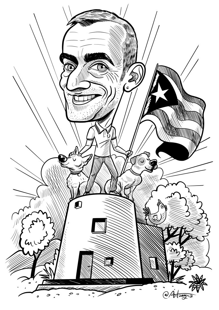 vitamynacaricaturista.com - Blanco y negro - Caricatura individual scaled